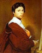 Jean Auguste Dominique Ingres Self portrait at age 24 USA oil painting artist